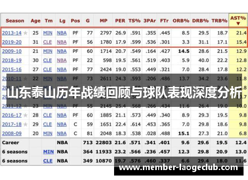 山东泰山历年战绩回顾与球队表现深度分析