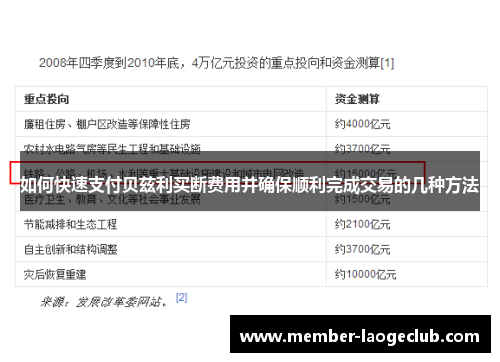 如何快速支付贝兹利买断费用并确保顺利完成交易的几种方法