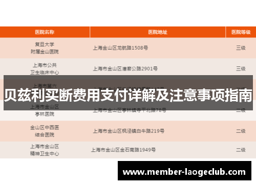 贝兹利买断费用支付详解及注意事项指南