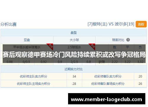 赛后观察德甲赛场冷门风险持续累积或改写争冠格局